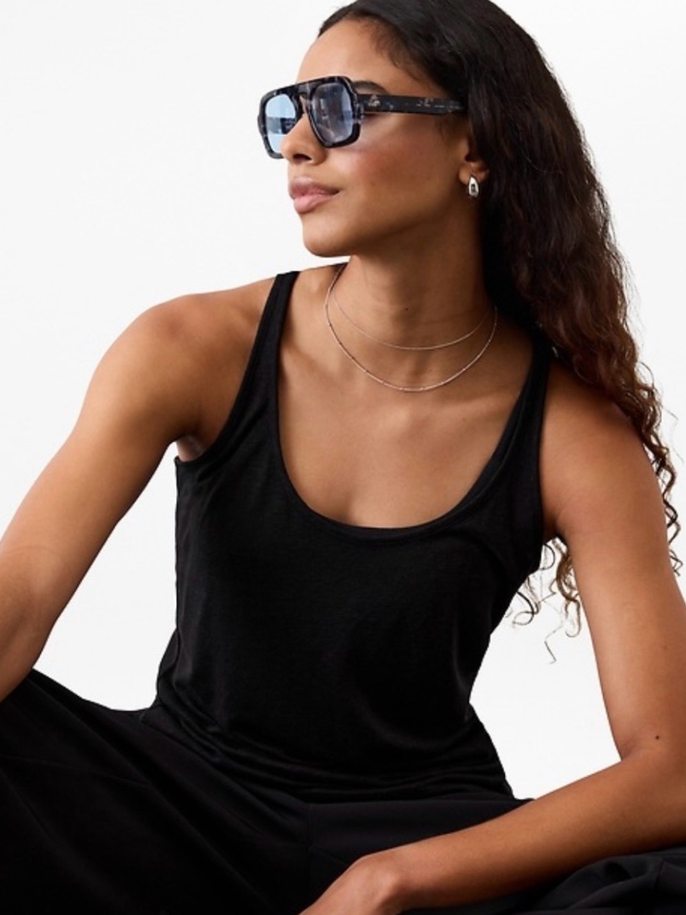 Athleta Black Racerback Tank